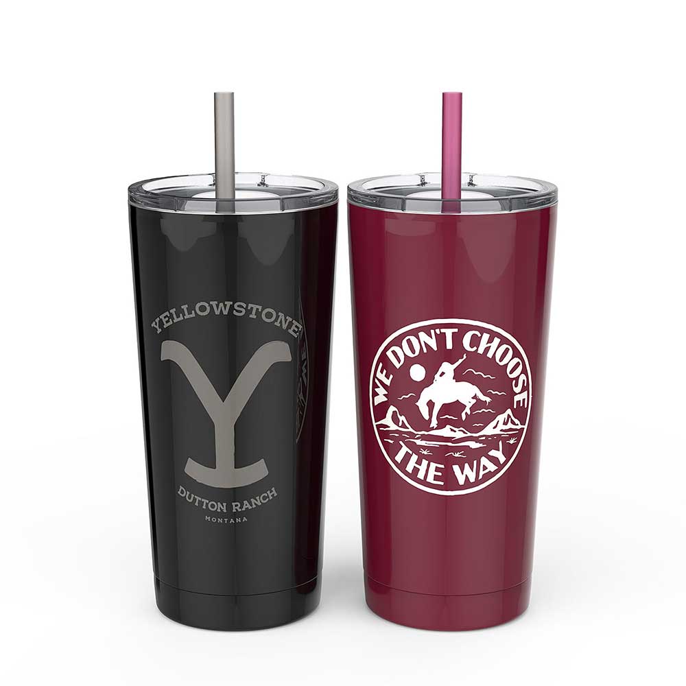 Set 2 ly giữ nhiệt Yellowstone Stainless Steel Tumbler - Red/Black, 2 x 576ml