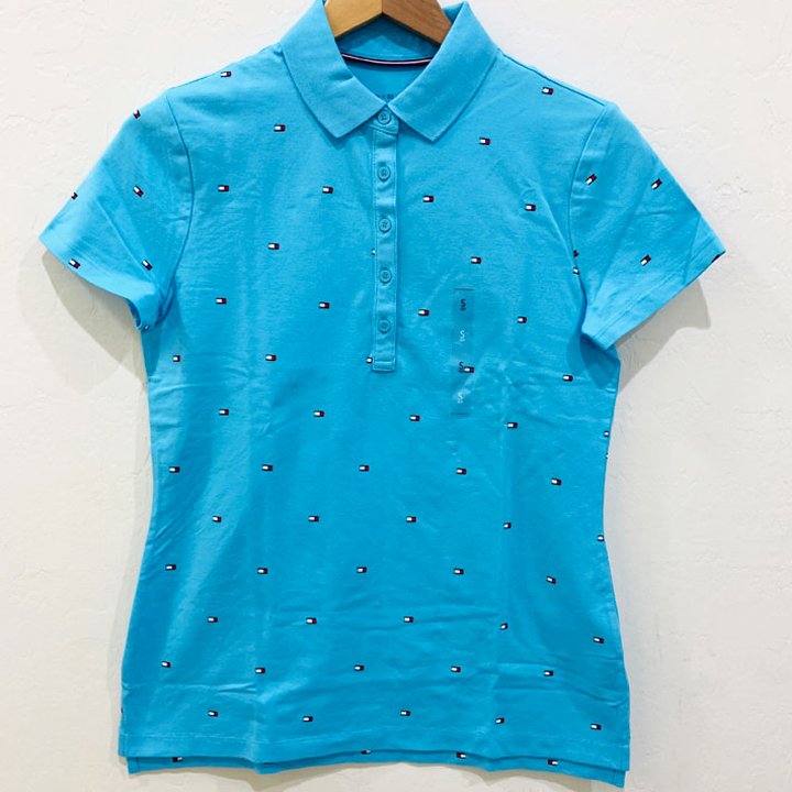 Tommy Hilfiger Stretch Cotton Flag Polo Shirt - Blue, Size M