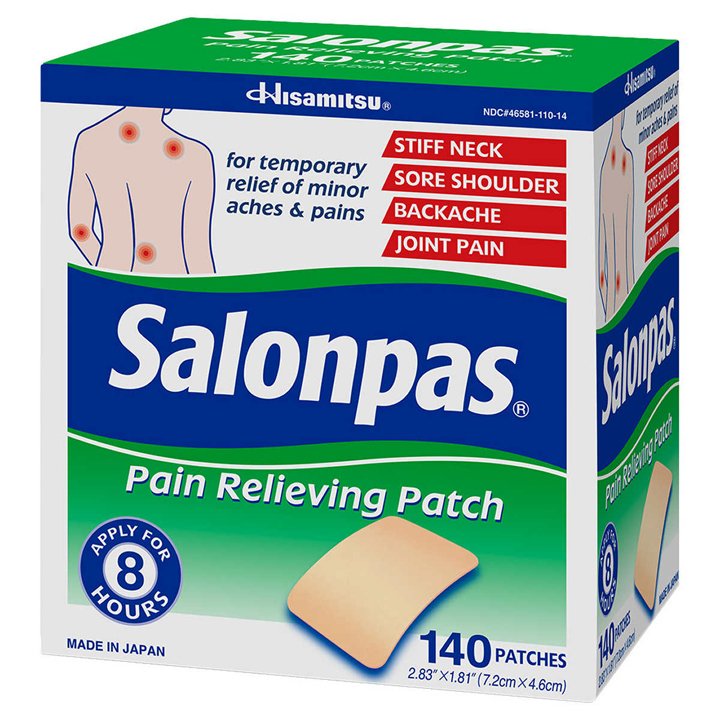 Miếng dán giảm đau Salonpas, 140 miếng