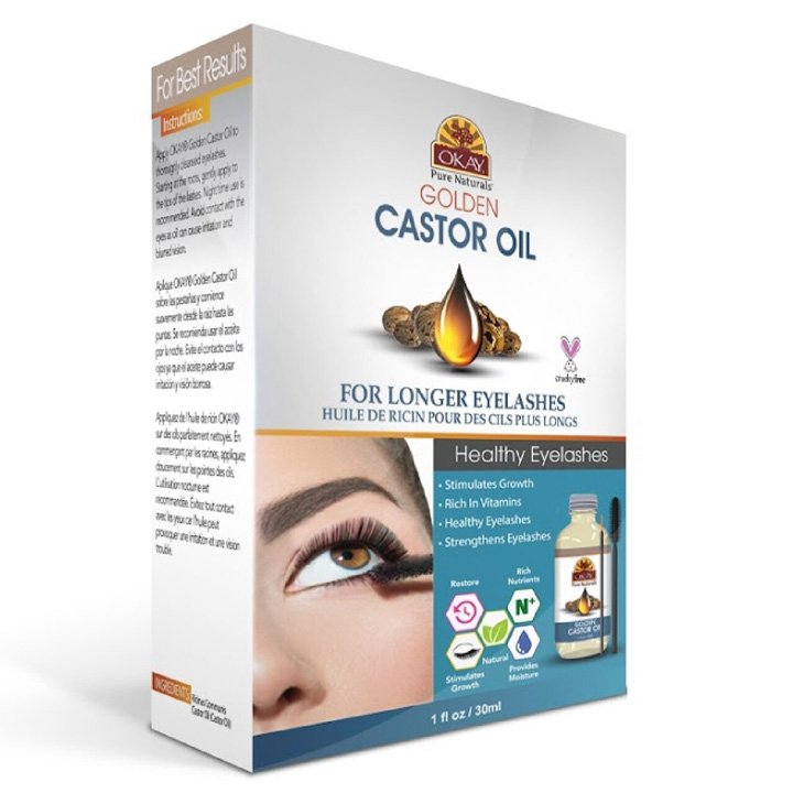 Dưỡng mi OKAY Pure Naturals Golden Castor Oil, 30ml