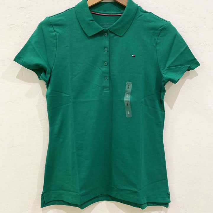 Áo Tommy Hilfiger Regular Fit Stretch Cotton Polo - Green, Size XS
