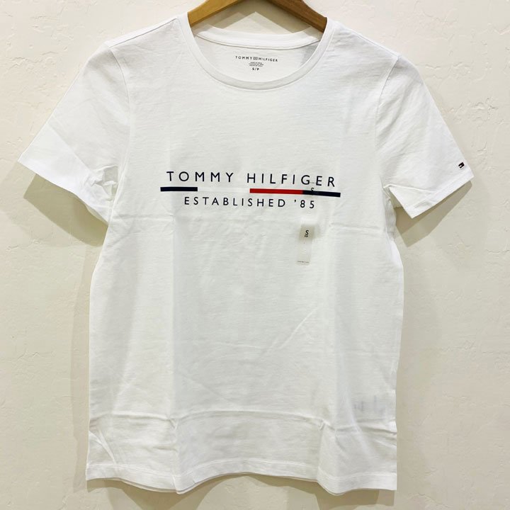 Áo Tommy Hilfiger Cotton Logo T-Shirt - White, Size XS