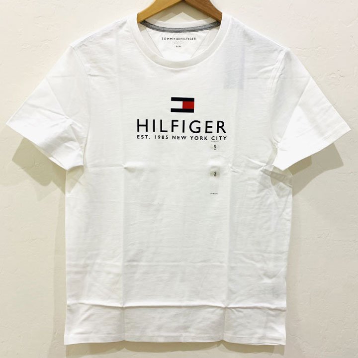 Áo Tommy Hilfiger Essential Hilfiger Logo T-Shirt - White, Size L