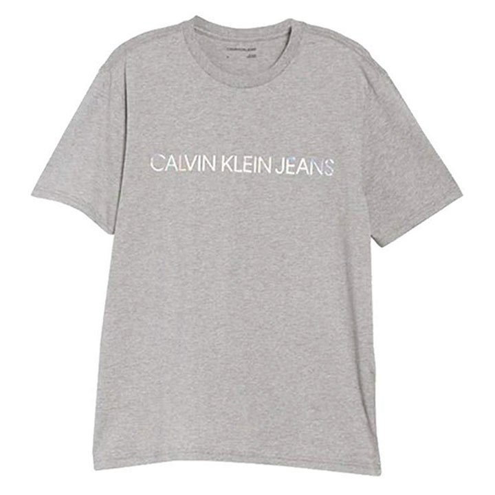Áo Calvin Klein Jeans Holographic Logo T- shirt - Grey, Size S