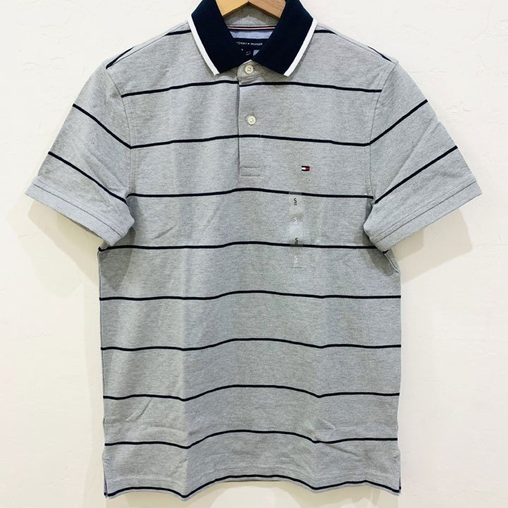 Áo Tommy Hilfiger Custom Fit Stripe Polo Shirt - Heather Multi, Size M