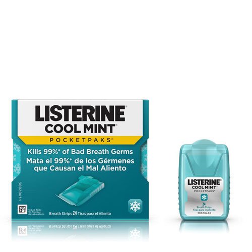 Miếng phim ngậm thơm miệng Listerine PocketPaks Breath Strips, hộp 24 miếng