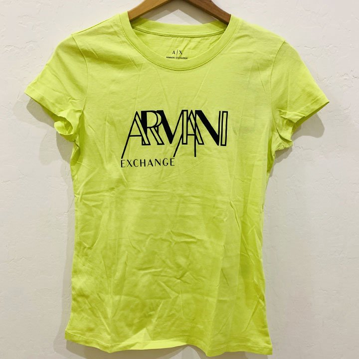 Áo Armani Exchange Graphic Crewneck T-Shirt - Neon Green/ Black, Size M