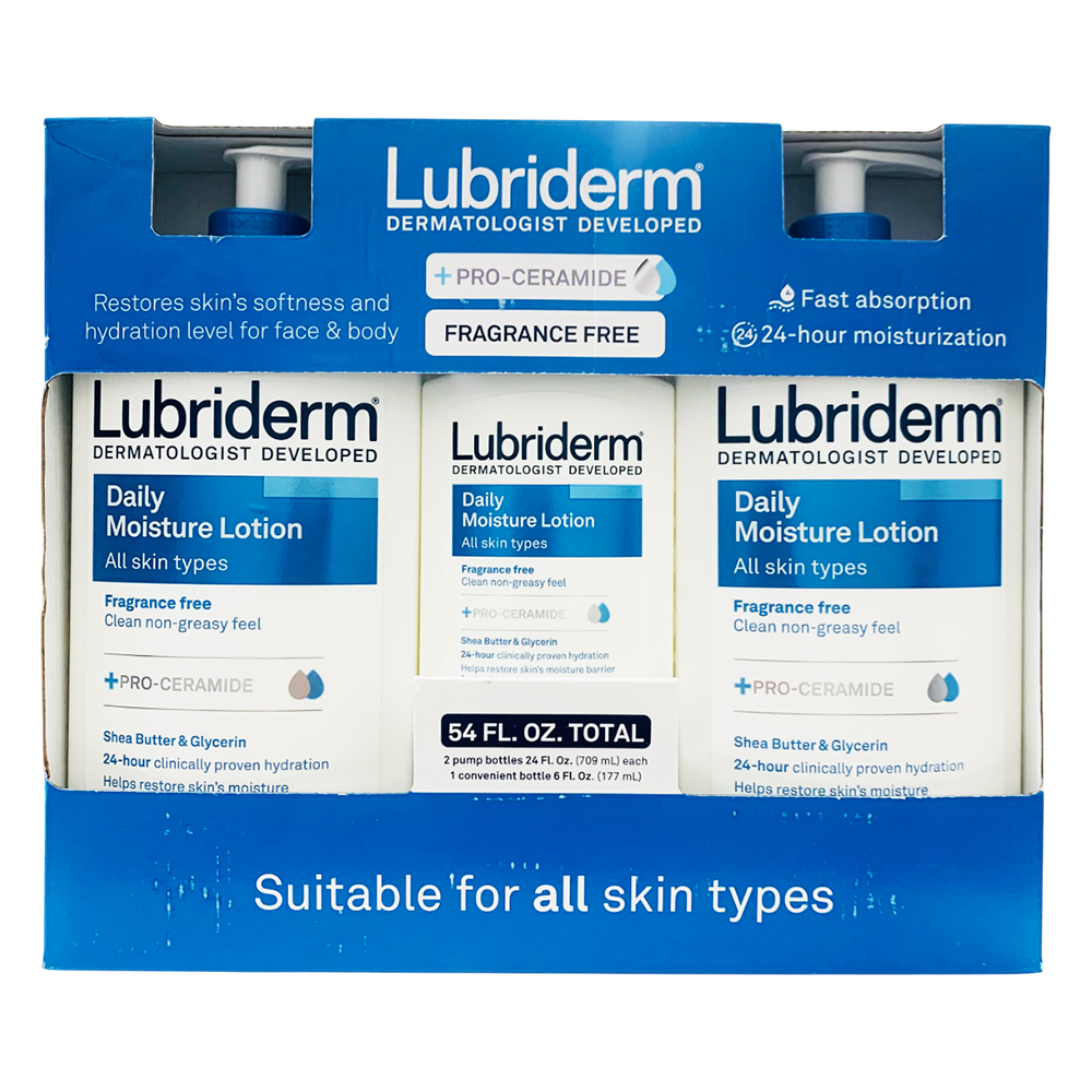 Set Dưỡng da Lubriderm Daily Moisture Lotion, (2 x 709ml) + 177ml