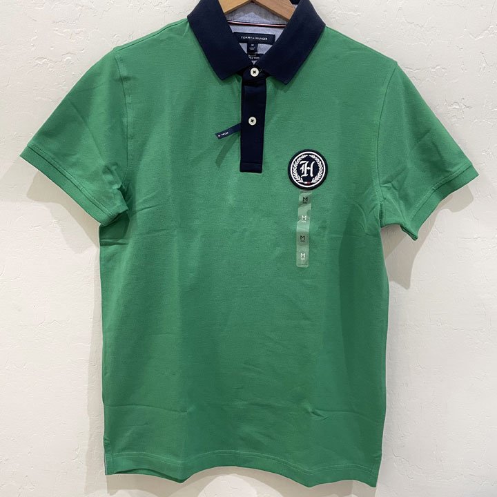 Áo Tommy Hilfiger THFlex Circle Logo Polo Shirt - Green/ Dark Navy, Size M