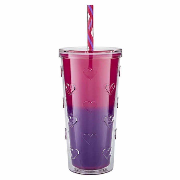 Ly đổi màu Parker Lane Double Wall Straw - Orchid, 660ml