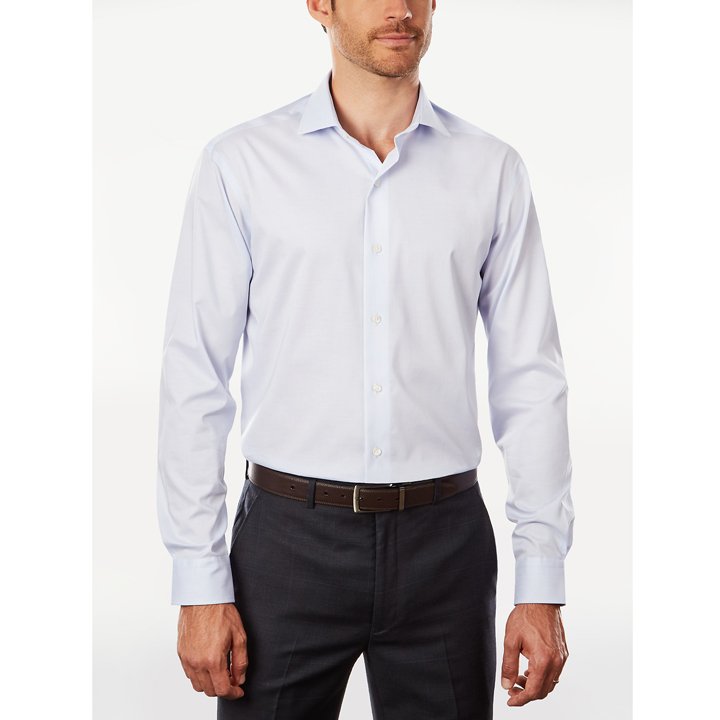Áo Tommy Hilfiger Slim Fit Solid Dress Shirt - Soft Blue, Size L -16 (32/33)