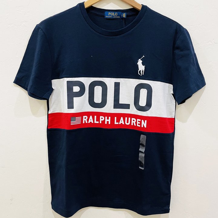 Áo Polo Ralph Lauren Graphic T-Shirt - Navy/ White/ Red, Size S