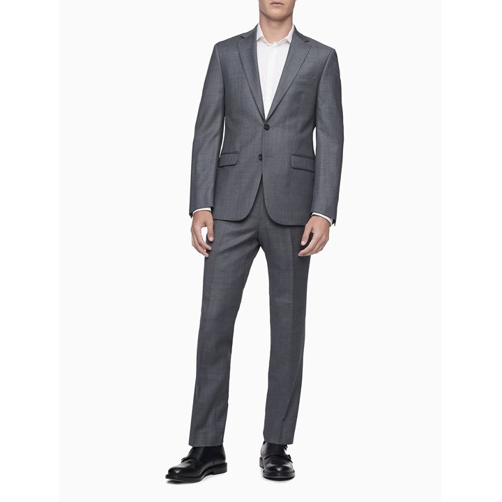 Áo Calvin Klein Slim Fit 2-Button Jacket - Heather Grey, size 36R