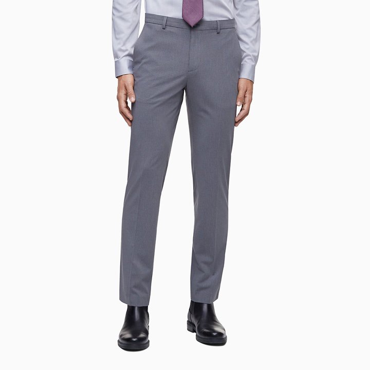 Quần Calvin Klein Slim Fit Mini Check Pants - Grey, 30W x 30L