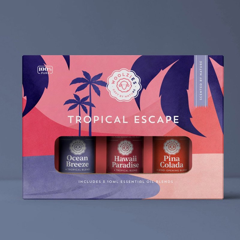 Tinh dầu thơm Woolzies Tropical Escape Collection, 3 x 10ml