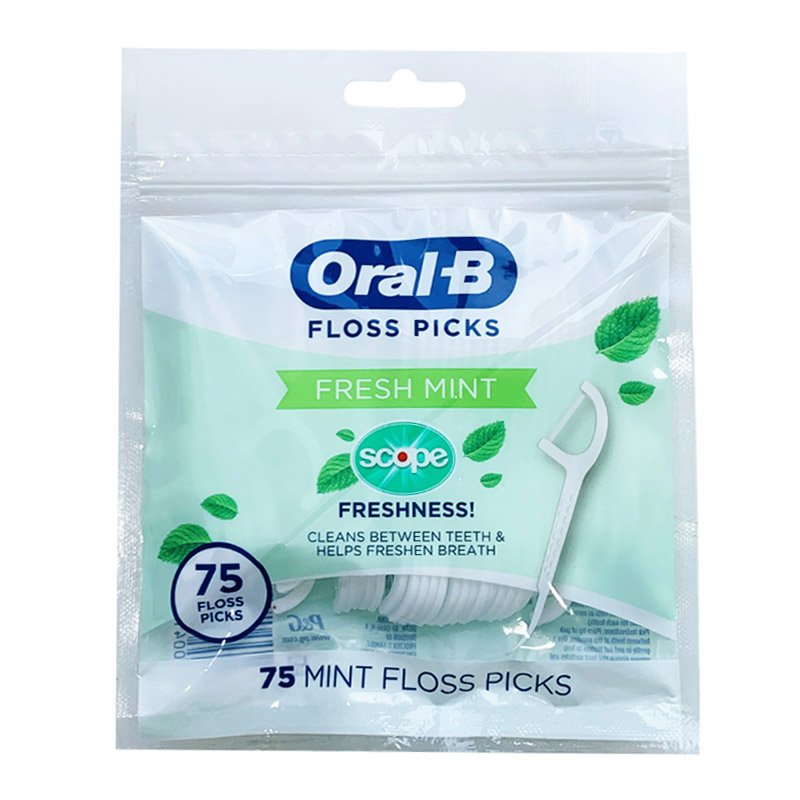 Tăm chỉ nha khoa Oral-B Scope Outlast - Fresh Mint, 75 cây