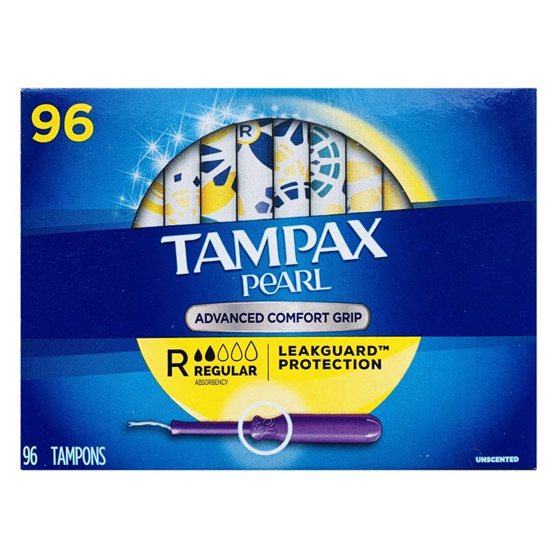 Tampax Pearl Advanced Regular Tampons, 96 miếng