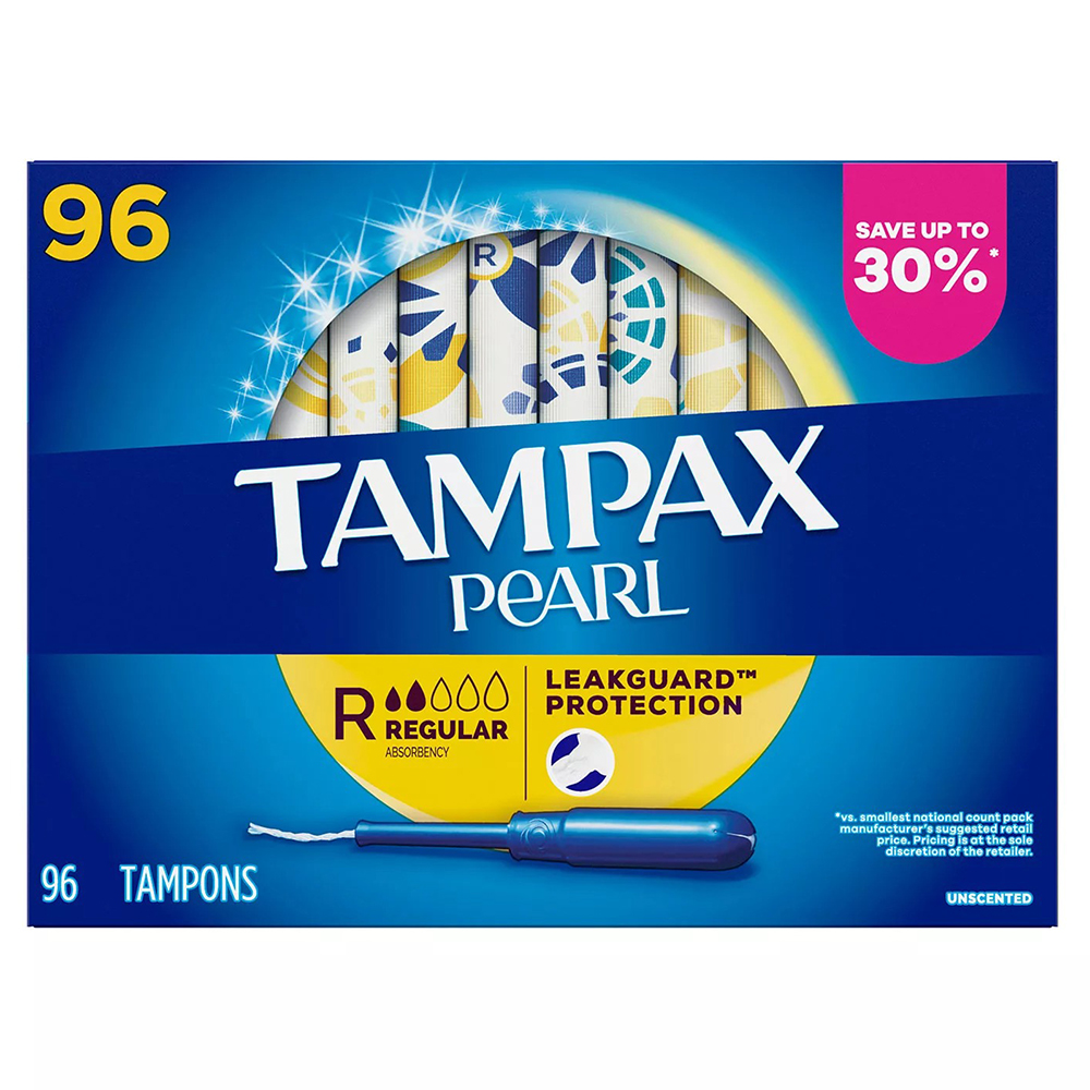 Tampax Pearl Advanced Regular Tampons, 96 miếng