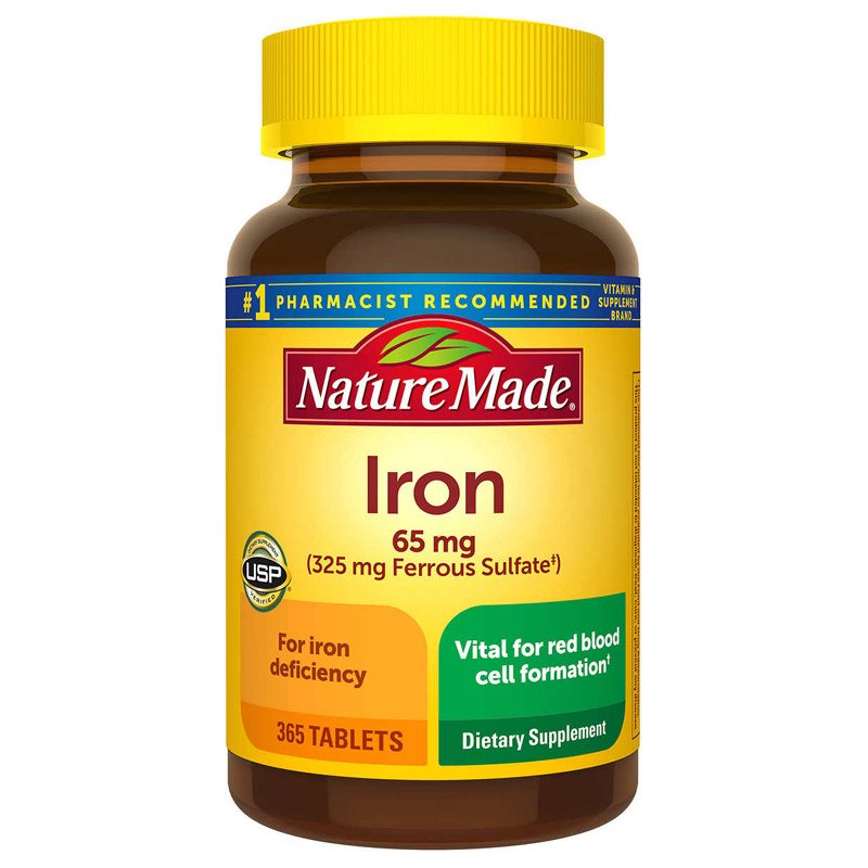 Nature Made Iron 65 mg, 365 viên