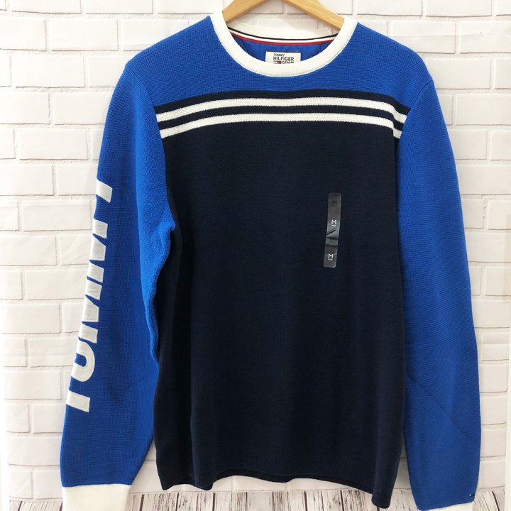 Tommy Hilfiger Long Sleeves Sweater - Navy/ Blue, Size M