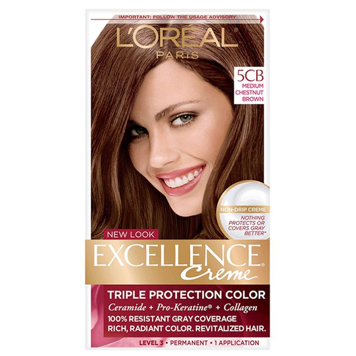Thuốc nhuộm tóc L'Oréal Excellence Creme, 5CB Medium Chestnut Brown