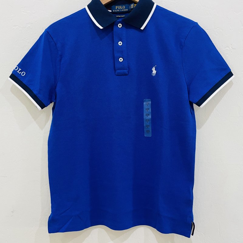 Áo Polo Ralph Lauren Custom Slim Fit Polo Shirt - Blue, Size S