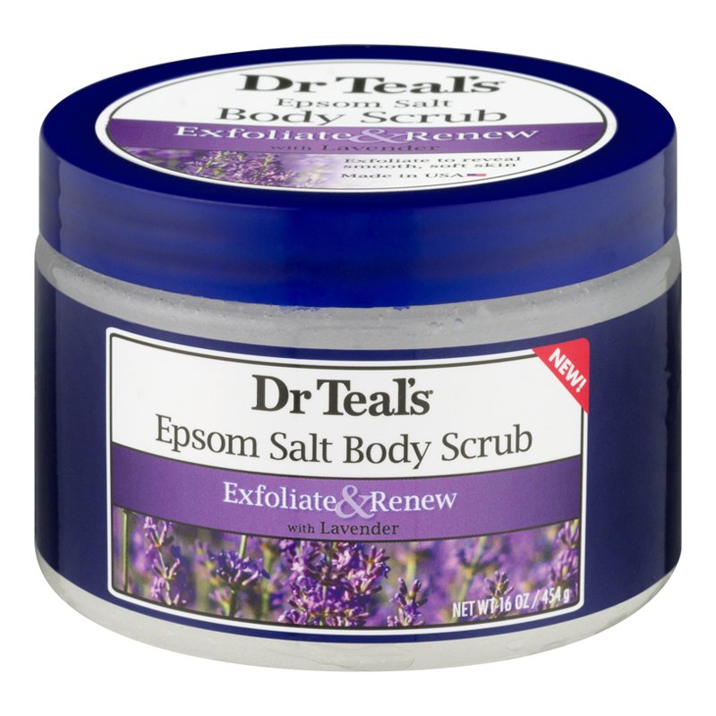Tẩy tế bào chết Dr Teal's Exfoliate & Renew Epsom Salt - Lavender, 454g