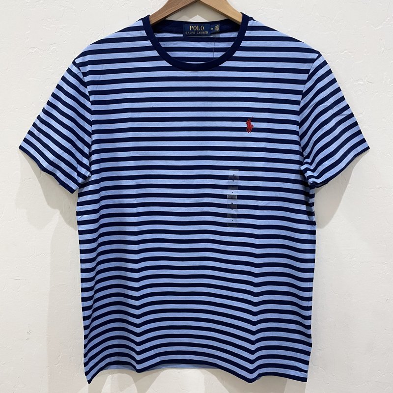 Áo Polo Ralph Lauren Striped T-Shirt - Blue/ Navy, Size M