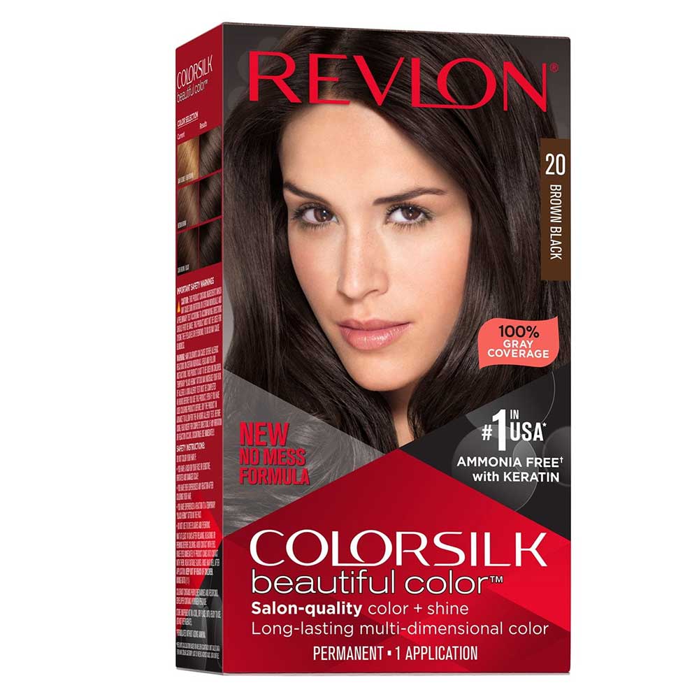 Thuốc nhuộm tóc Revlon Colorsilk, 20 Brown Black