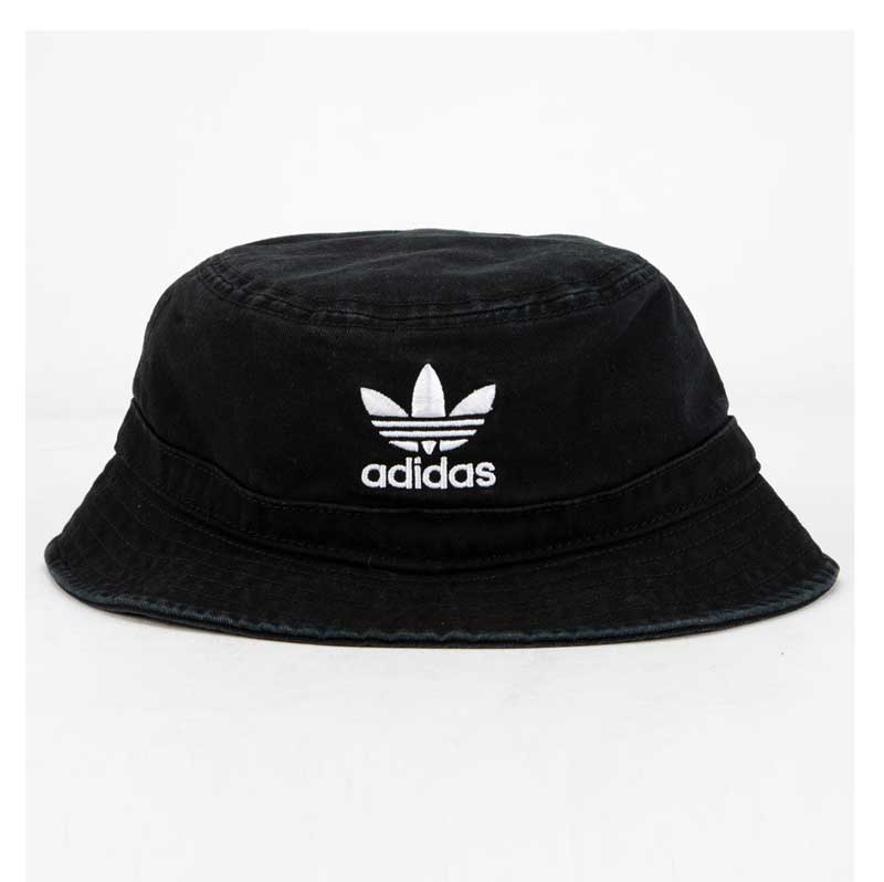 Adidas Originals Unisex Washed Bucket Hat - Core Black/ White