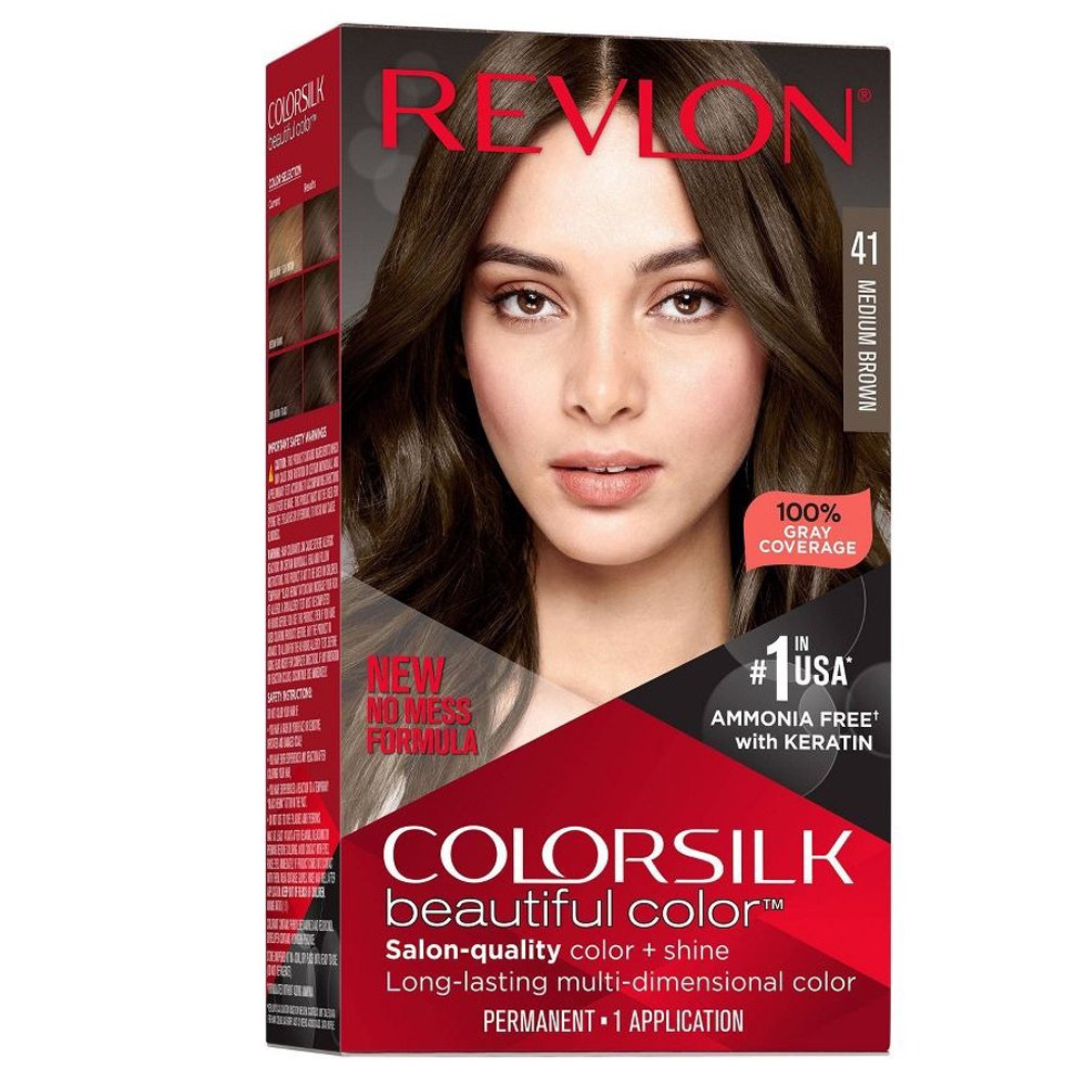 Thuốc nhuộm tóc Revlon Colorsilk, 41 Medium Brown