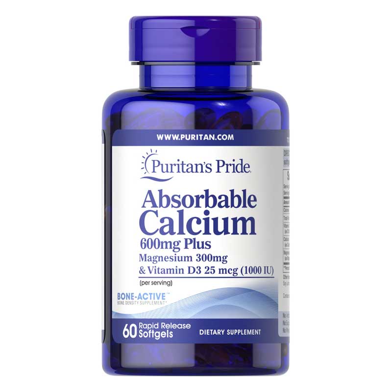 Puritan's Pride Absorbable Calcium with Magnesium & Vitamin D3, 60 viên