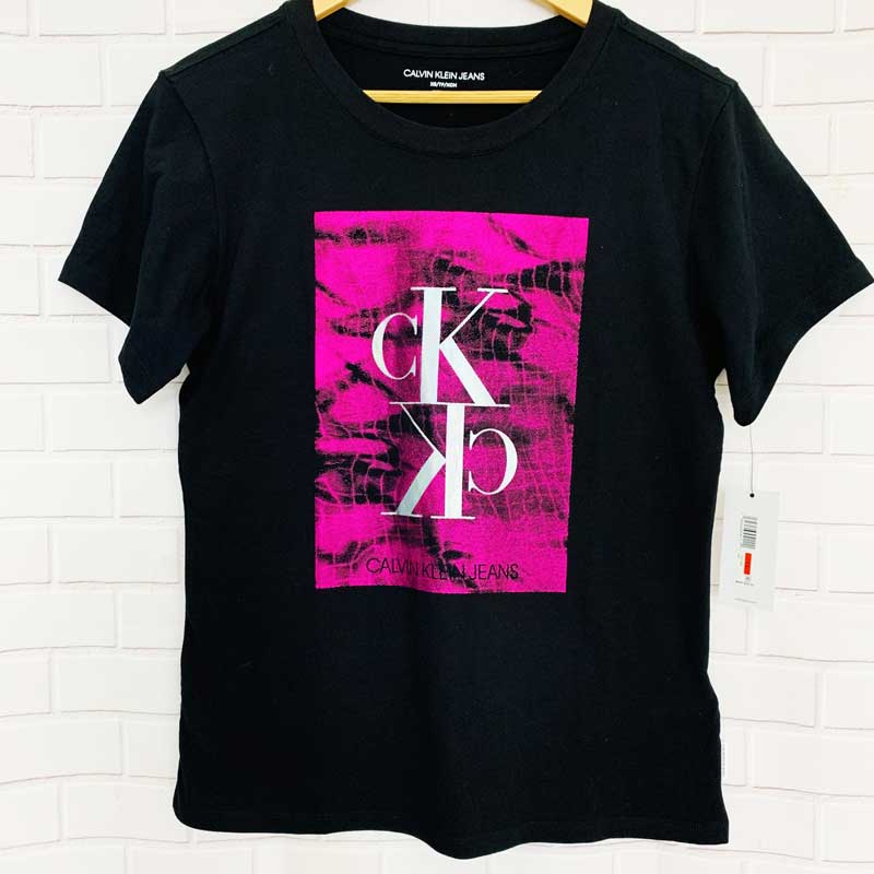 Calvin Klein Jeans T-Shirt Logo CK - Black, size XS