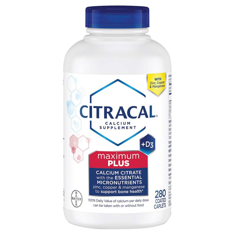 Bayer Citracal Maximum Plus Calcium Citrate + D3, 280 viên