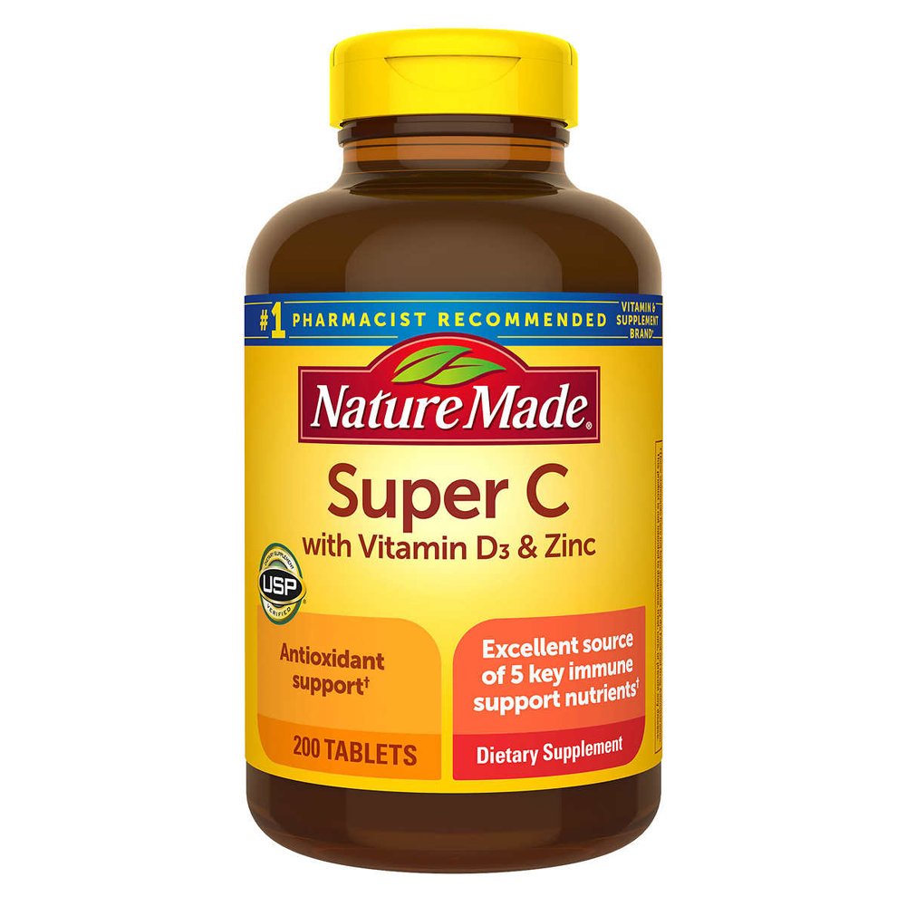 [Thanh lý cận date] Nature Made Super C with Vitamin D3 and Zinc, 200 viên