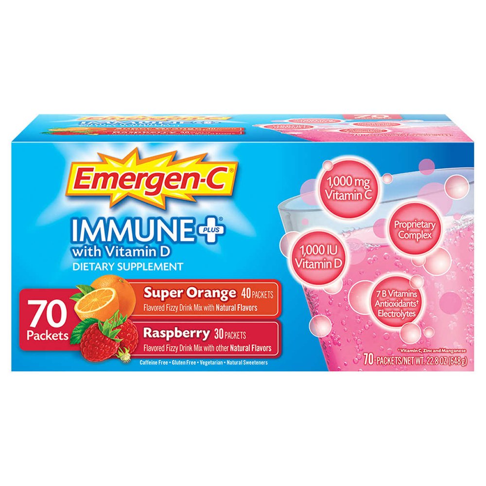 Emergen-C Immune Plus with Vitamin D, 70 gói