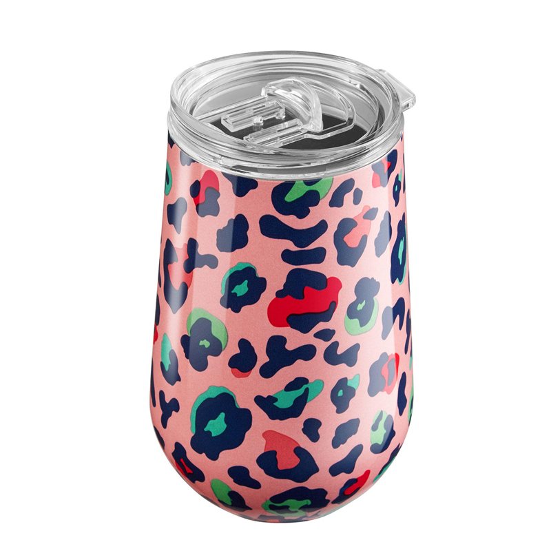 Ly giữ nhiệt Member's Mark Stainless Steel Insulated Vacuum with Lids - Flamingo/Cheetah, 473ml