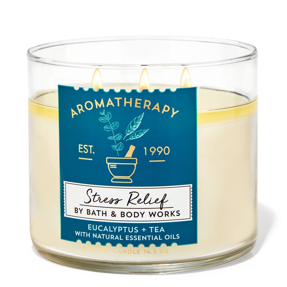 Nến thơm Bath & Body Works Aromatherapy Stress Relief Eucalyptus Tea, 411g