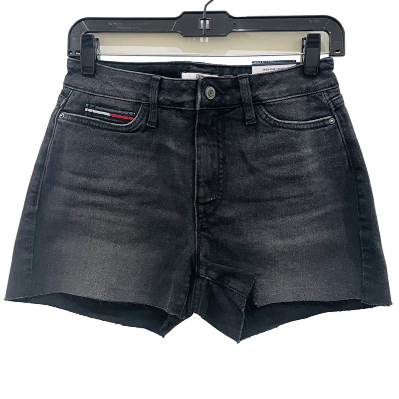Quần Tommy Hilfiger Denim High Rise Shorts - Black, size 2