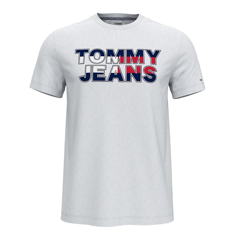 Áo Tommy Jeans Essential Logo T-Shirt - White, Size L