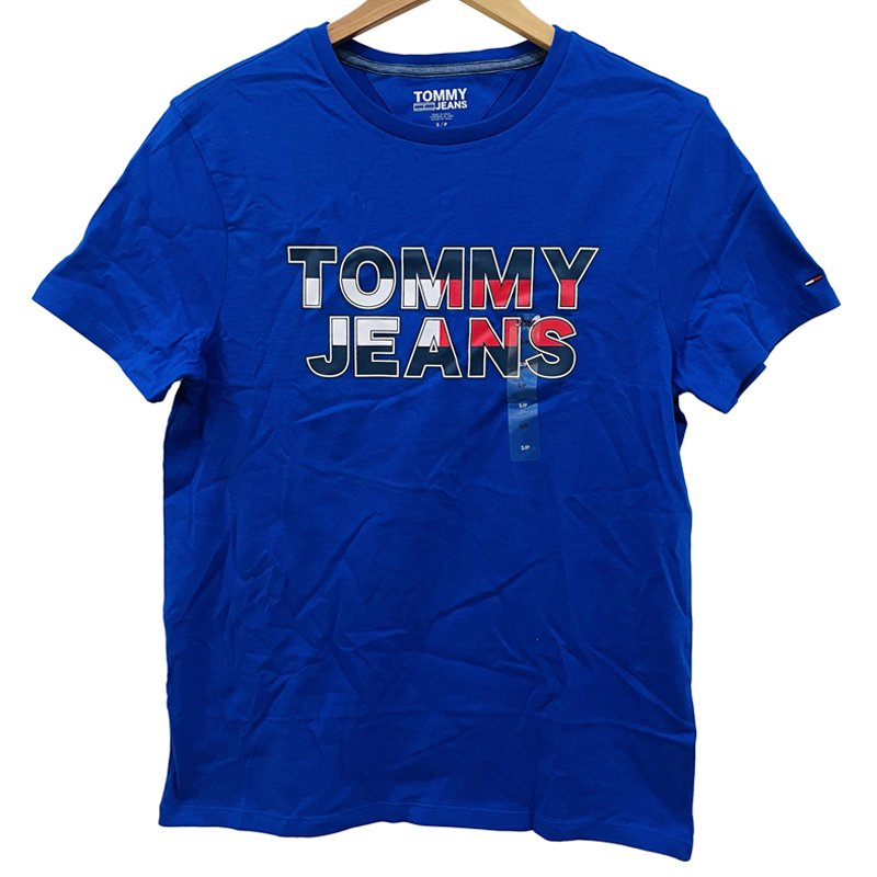Áo Tommy Jeans Essential Logo T-Shirt - Blue, Size S