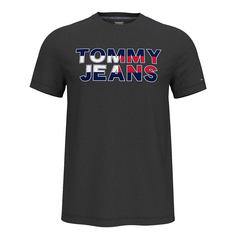 Áo Tommy Jeans Essential Logo T-Shirt - Black, Size L
