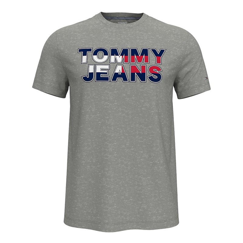 Áo Tommy Jeans Essential Logo T-Shirt - Grey, Size S