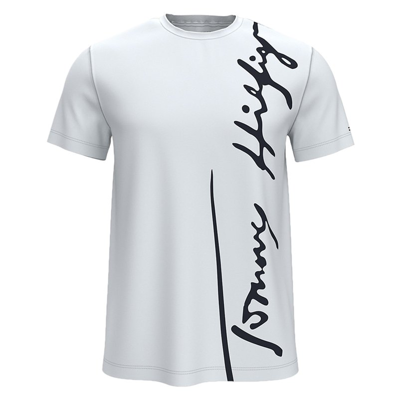 Áo Tommy Hilfiger Signature T-Shirt - White, Size M