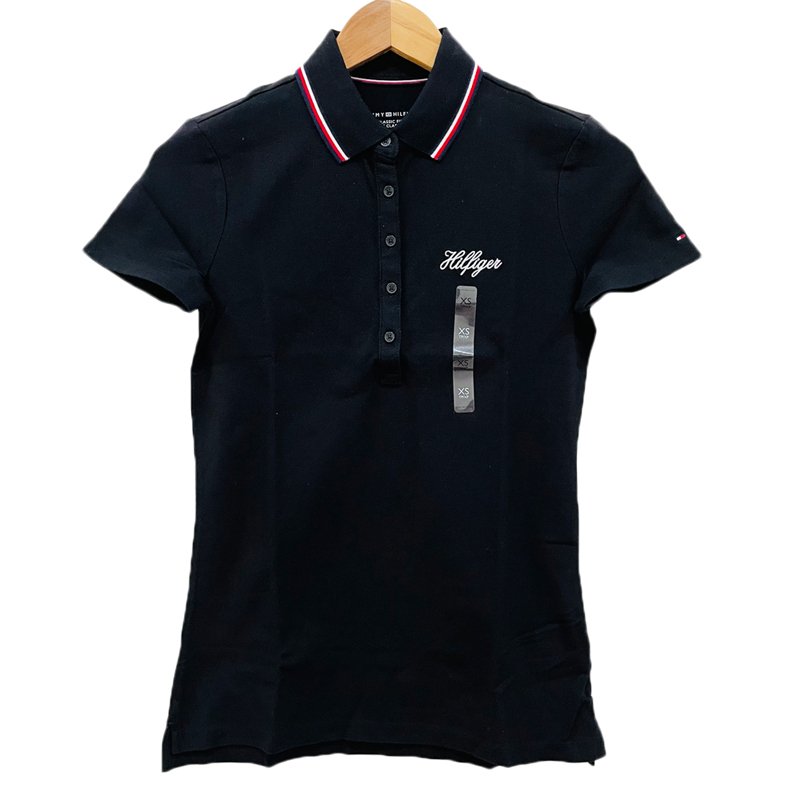 Áo Tommy Hilfiger Classic Fit Signature Polo Shirt - Black, Size XS