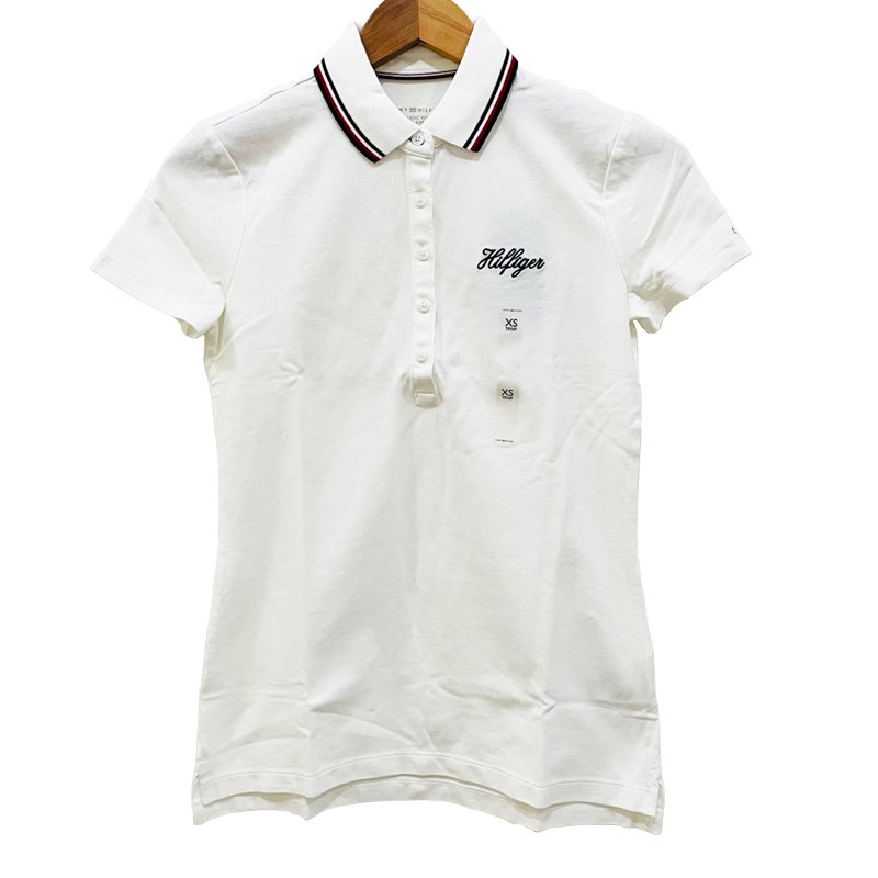 Áo Tommy Hilfiger Classic Fit Signature Polo Shirt - White, Size L