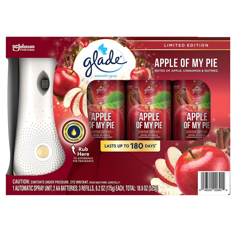 Bộ máy phun sương và tinh dầu thơm Glade Automatic Spray, Apple Of My Pie