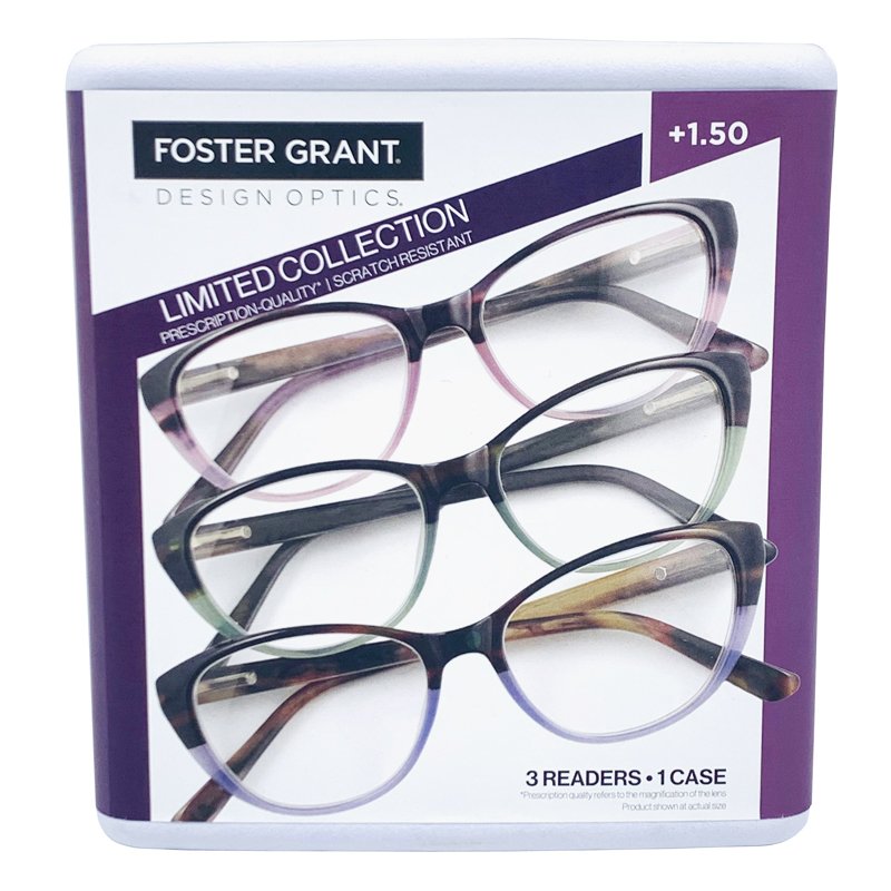 Set 3 gọng kính Foster Grant Design Optics Limited Collection, Browm