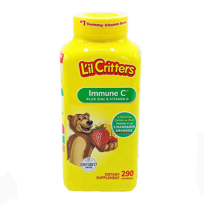 L'il Critters Immune C Plus Zinc & Vitamin D, 290 viên dẻo