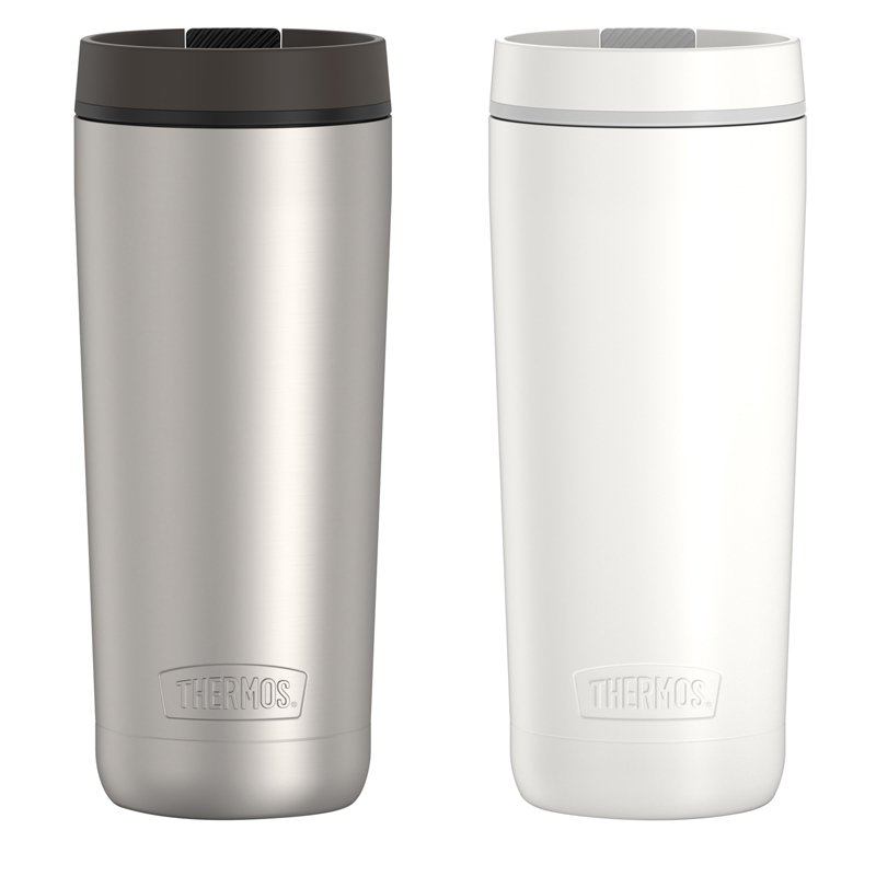 Set ly giữ nhiệt Thermos Stainless Steel Travel Tumbler - White/Silver, 2 x 530ml